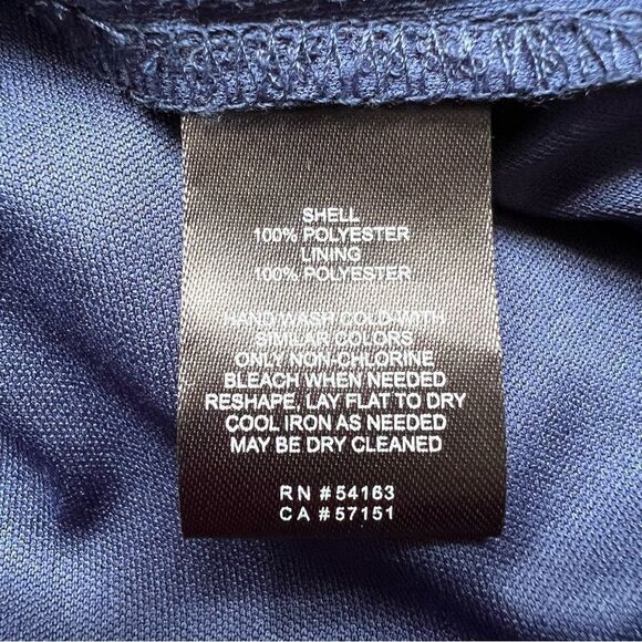 Jessica Howard Lace Overlay 3/4 Sleeve Elegant Navy Lace Sheath Dress Size 8 - Picture 10 of 11